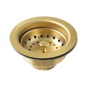 Kingston Brass 312 Inch Stainless Steel Kitchen Sink Basket Strainer, Brushed Brass K121BBB